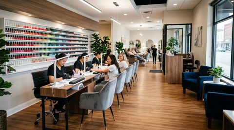 Illustration of Dis’Kysed Nail & Beauty, LLC, nail salon in Oil City, PA